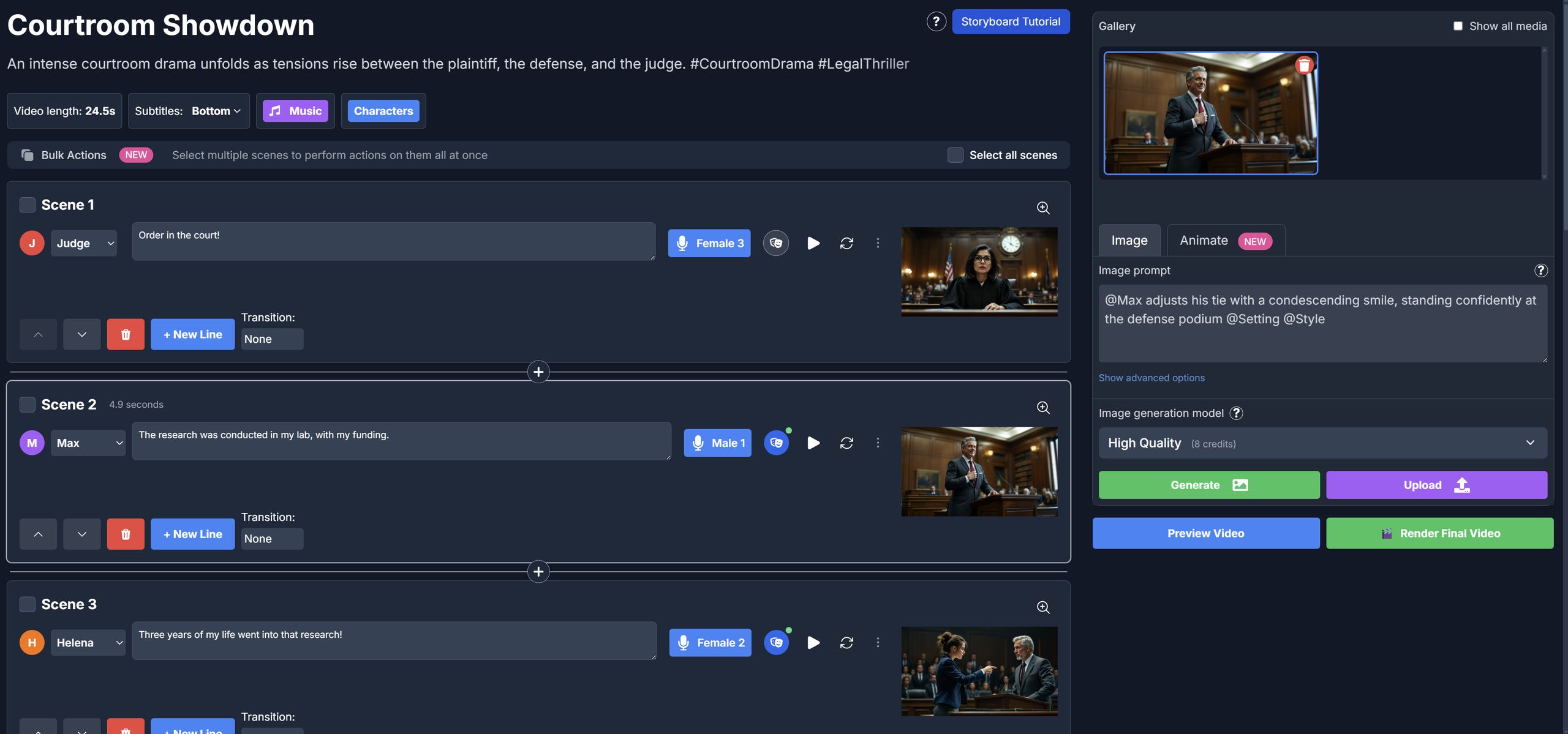 EasyVid Dashboard Interface