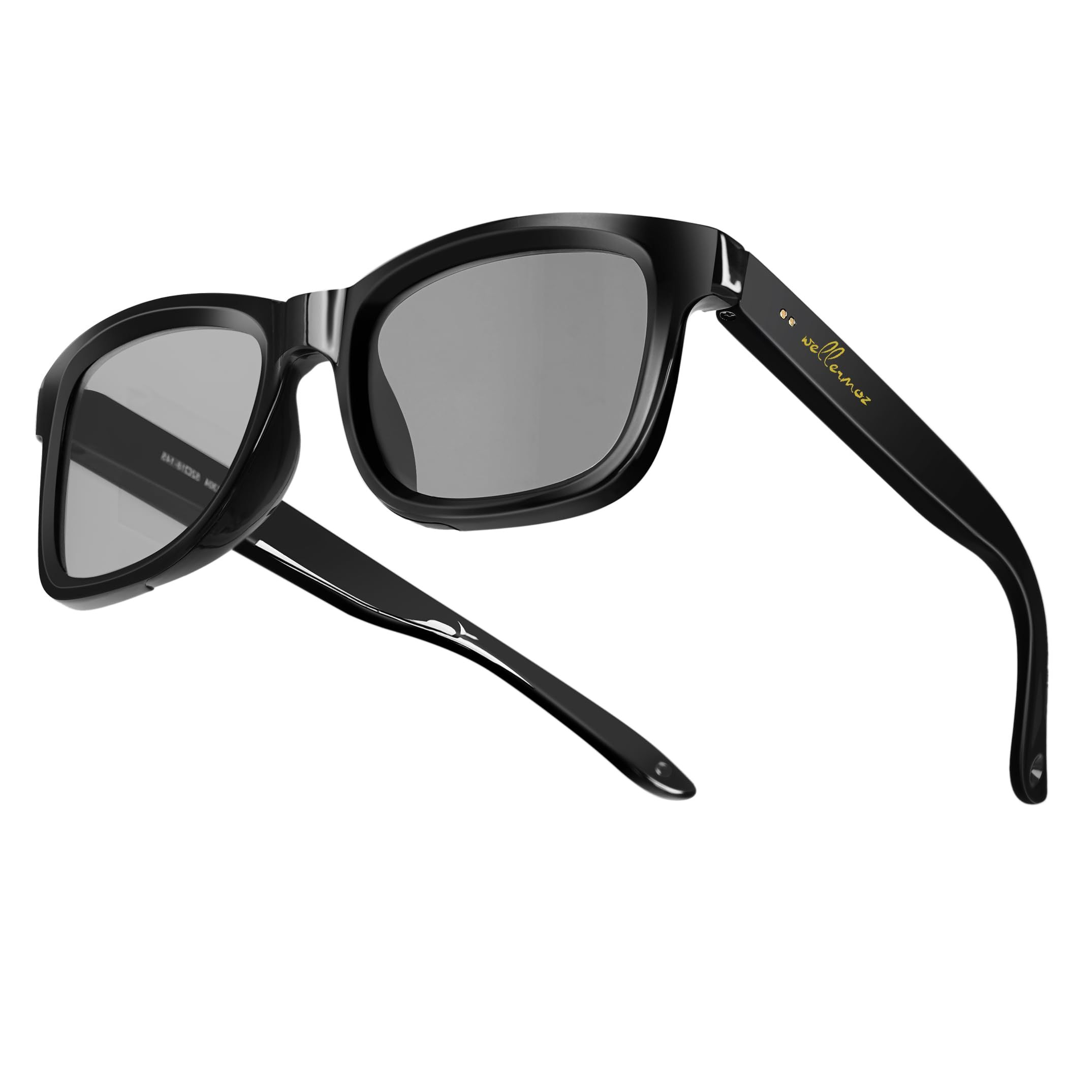 WELLERMOZ electrochromic smart sunglasses with 100% UV protection and instant tint adjustment