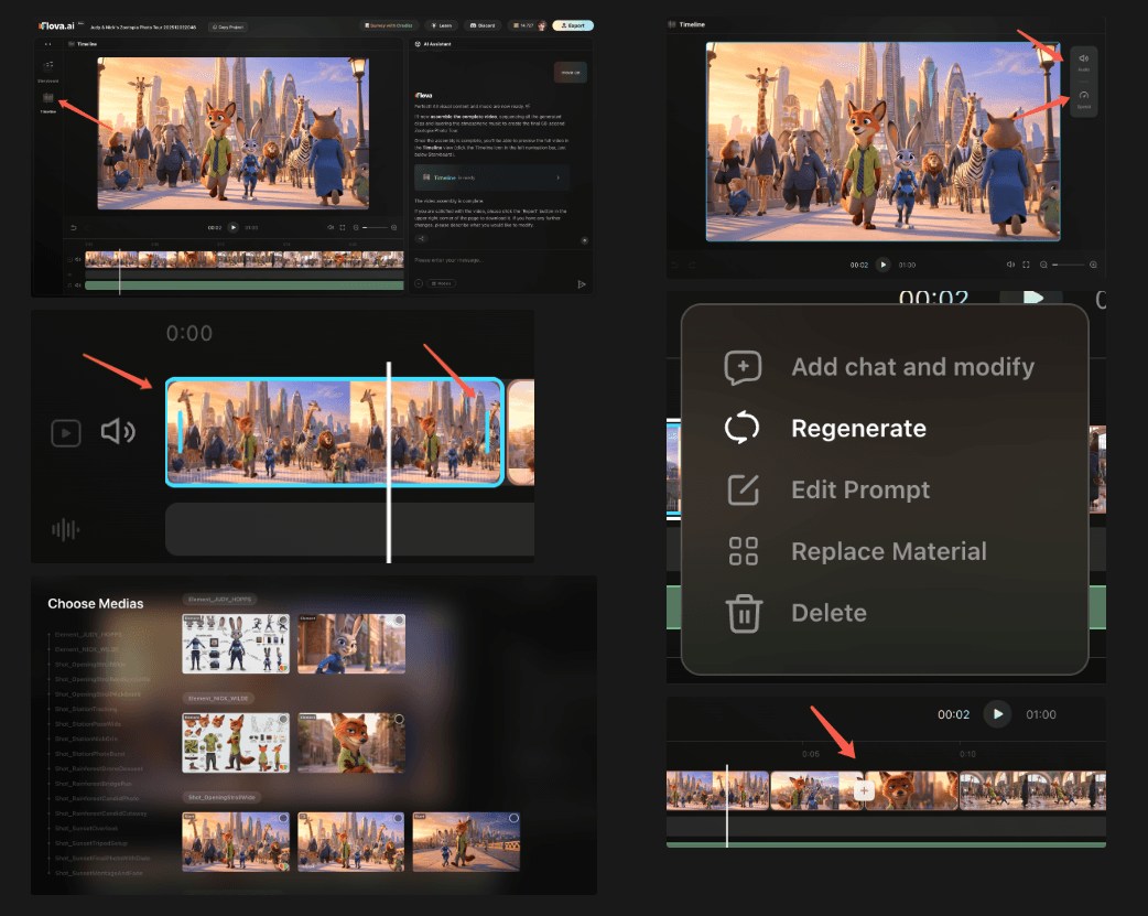 Flova AI Storyboard Interface