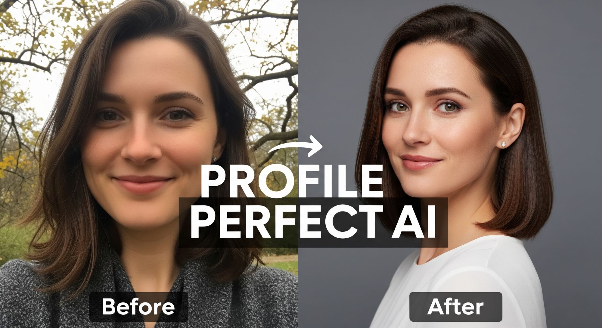 AI Headshot Before and After Comparison