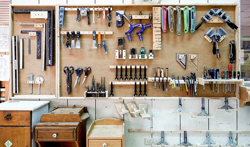 DIY工具と作業風景