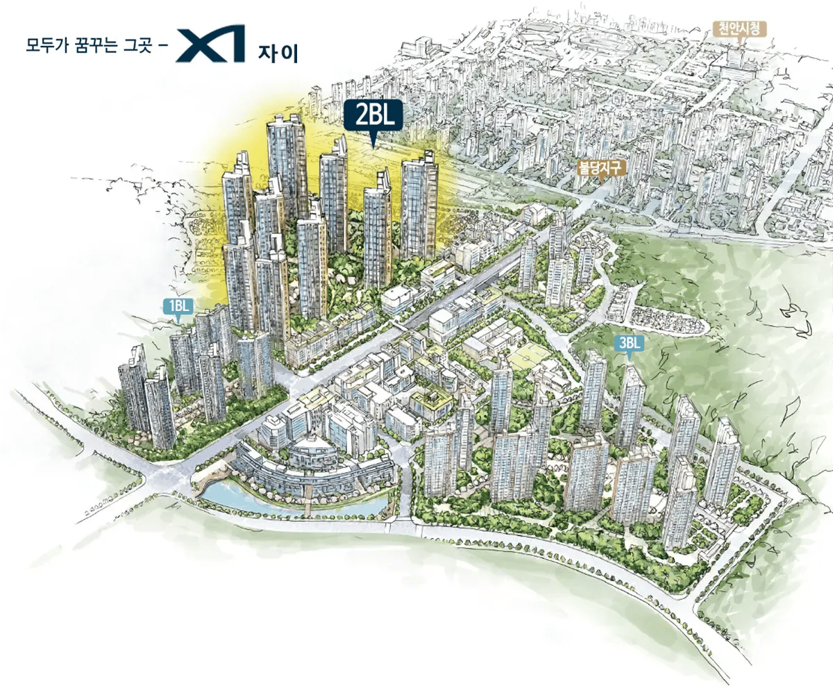 아산탕정자이 센트럴시티 광역위치도