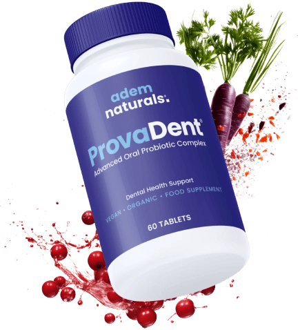 ProvaDent supplement facts and bottle packaging