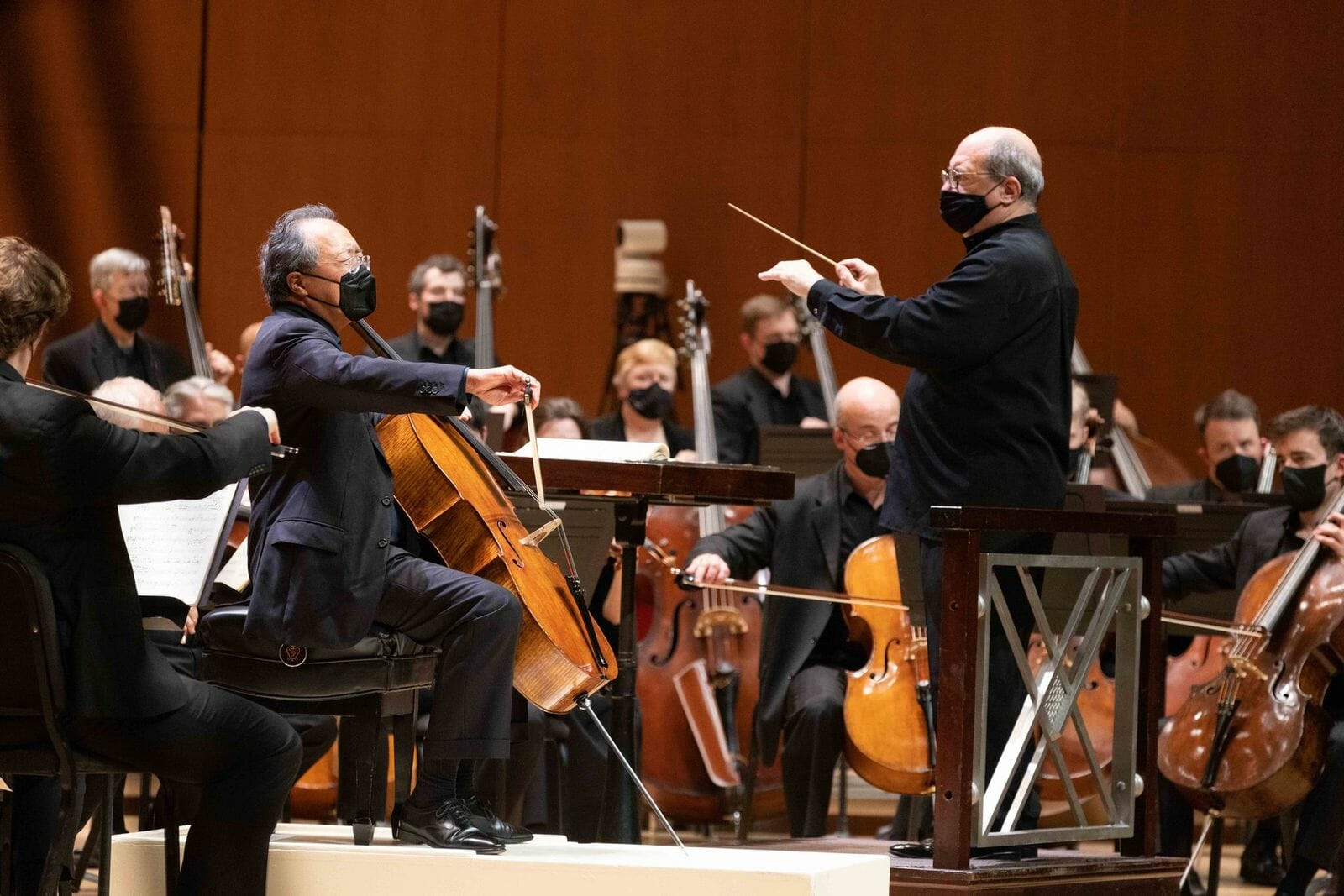 Yo-Yo Ma performing in concert