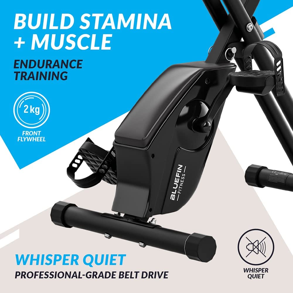 Bluefin Fitness Tour Lite foldable exercise bike full view