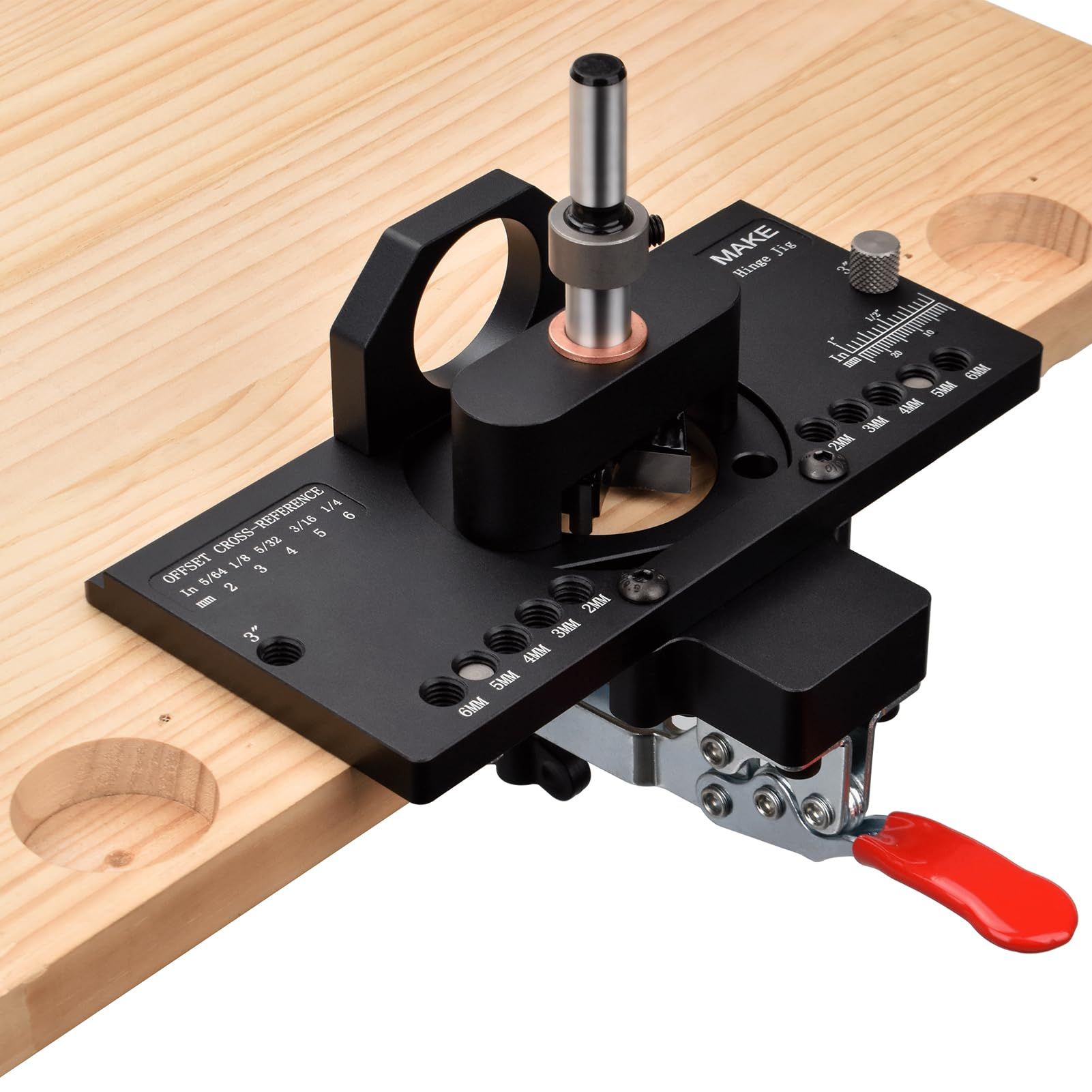 Metal concealed hinge jig with clamp