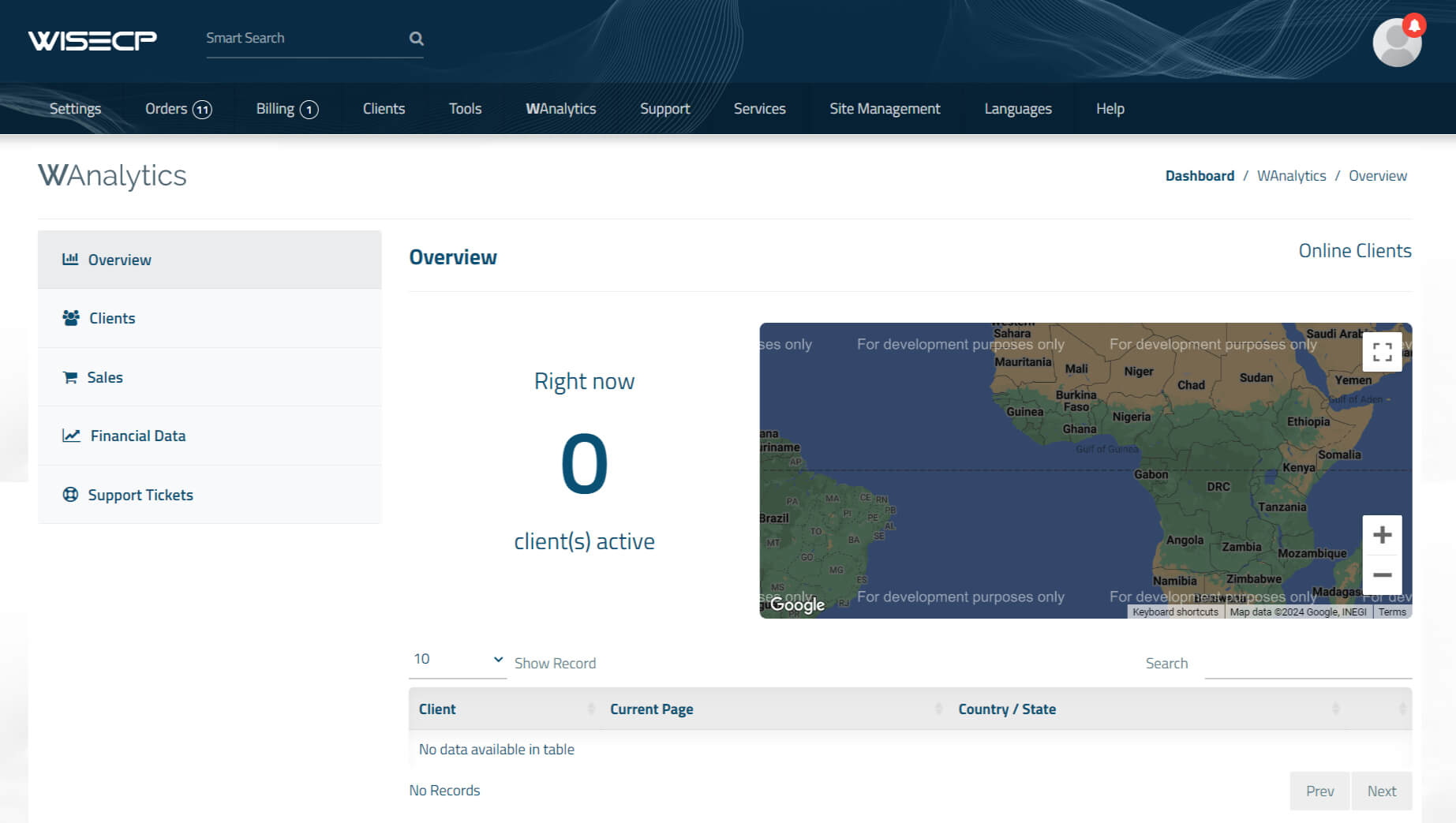 WiseCP support ticket system