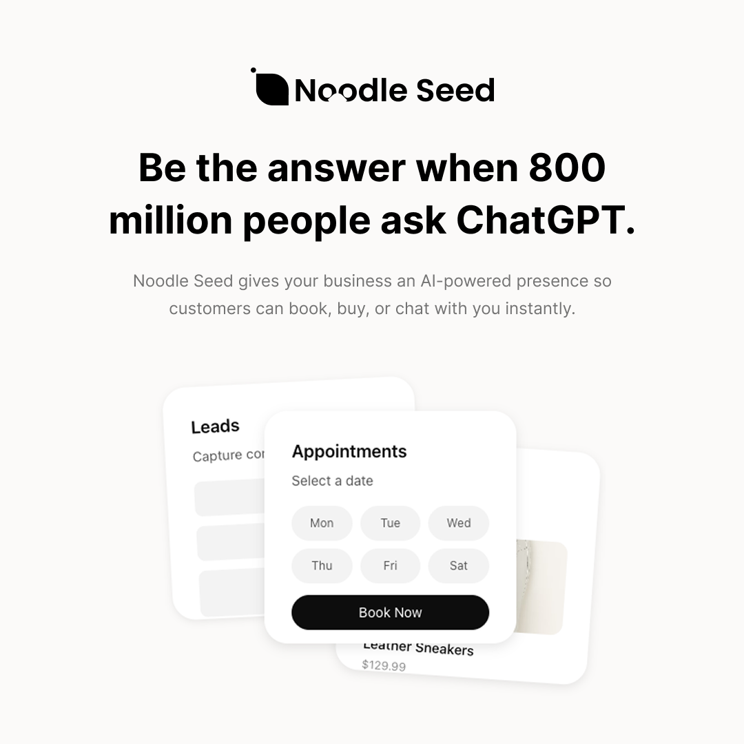 Noodle Seed main dashboard showing impression analytics and active app metrics