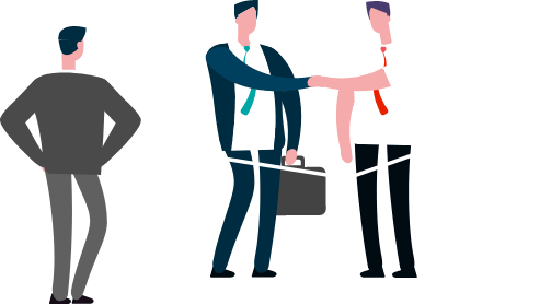 囲い込みのイメージ図