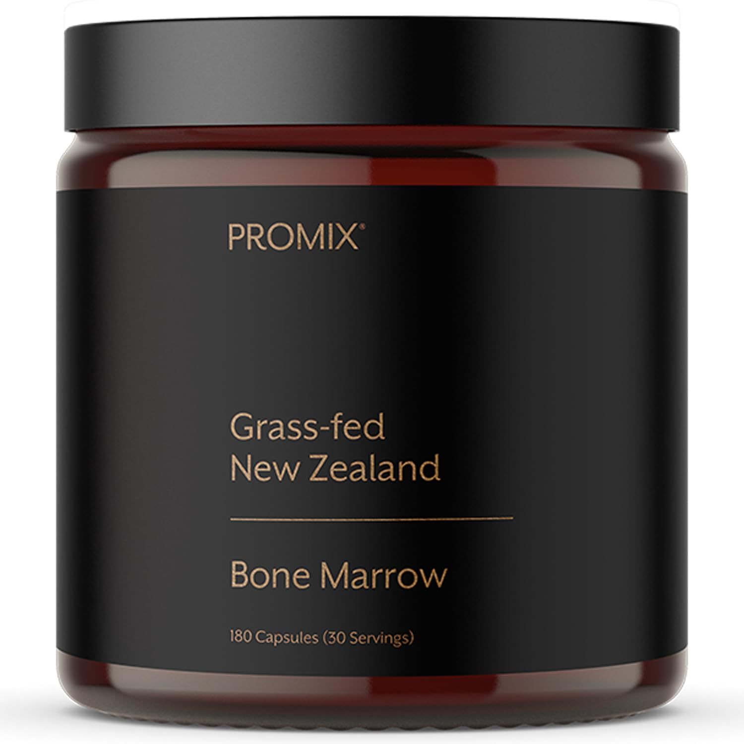 Bottle of grass-fed beef bone marrow capsules used as an alternative to homemade bone broth for joint support