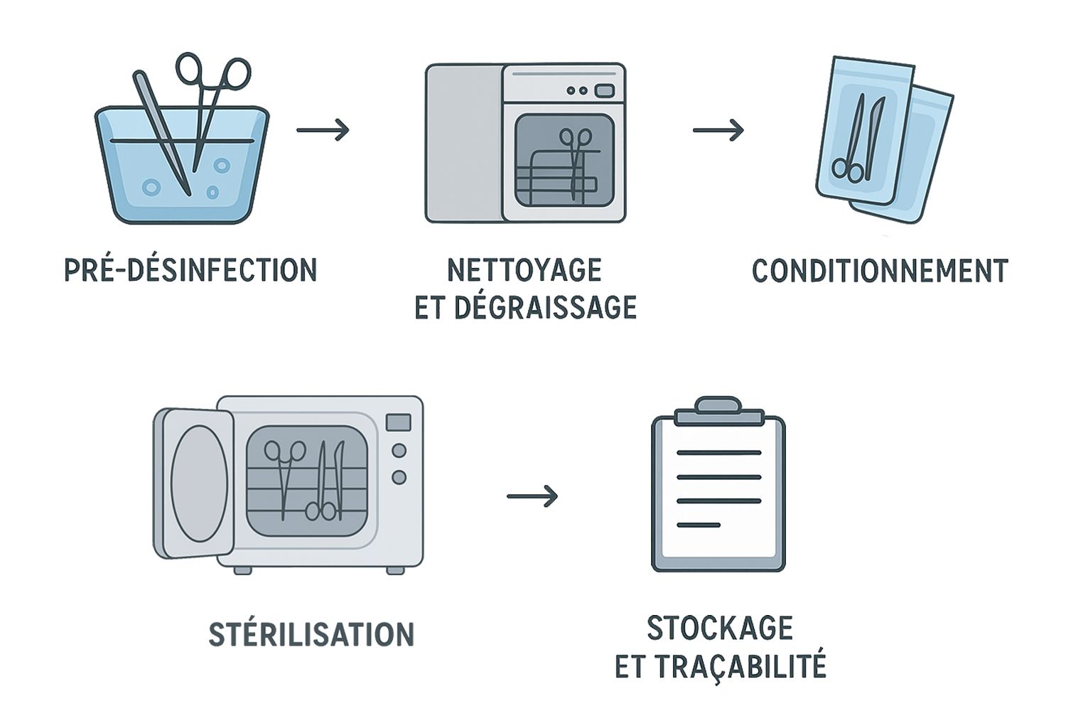 STÉRILISATION DES INSTRUMENTS CHIRURGICAUX : ÉTAPES ET CYCLES