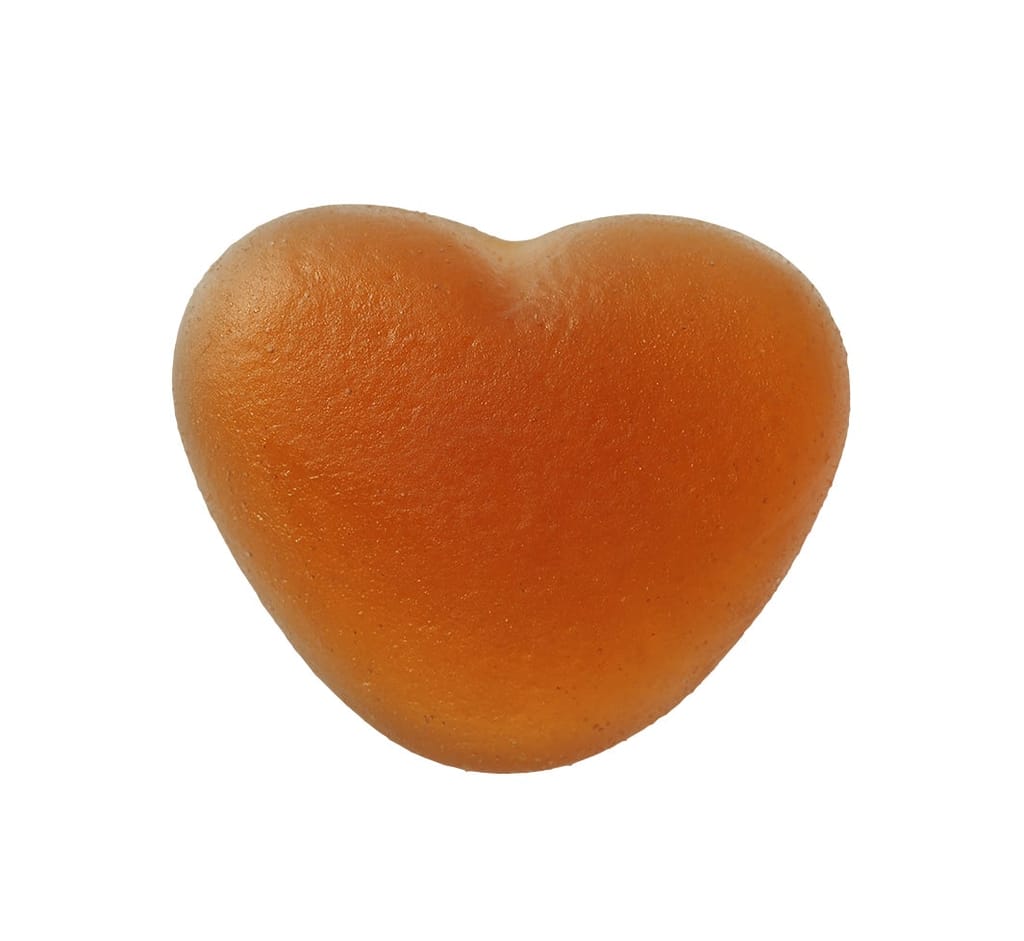 素材本来の色のハートマーク型