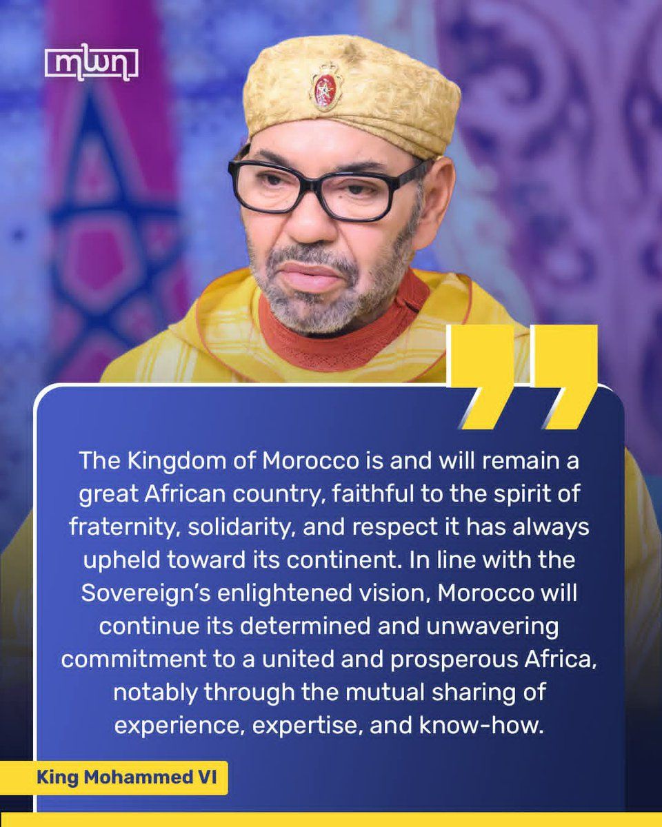 King Mohammed VI emphasizing Morocco African identity and spiritual unity