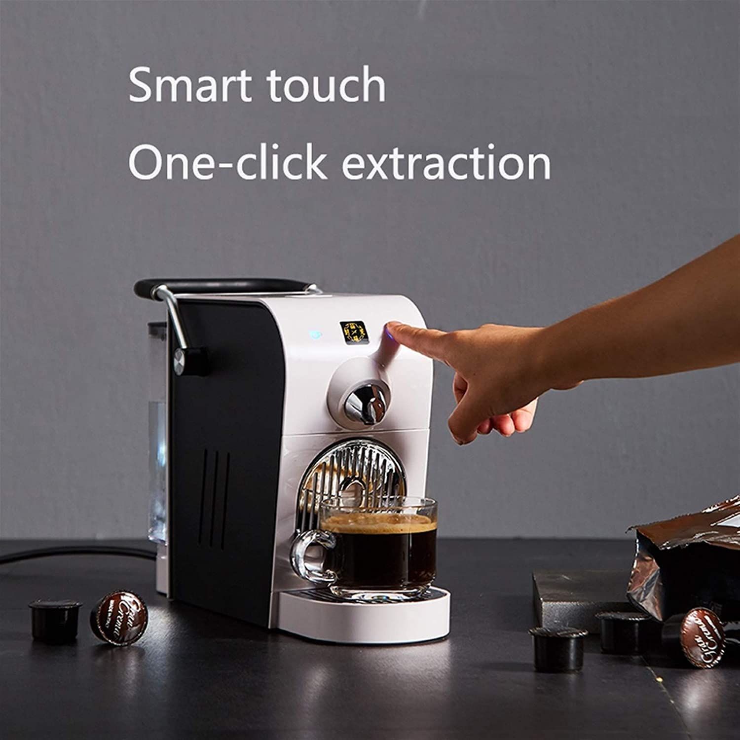 PLYLAY Automatic Capsule Coffee Machine on kitchen counter