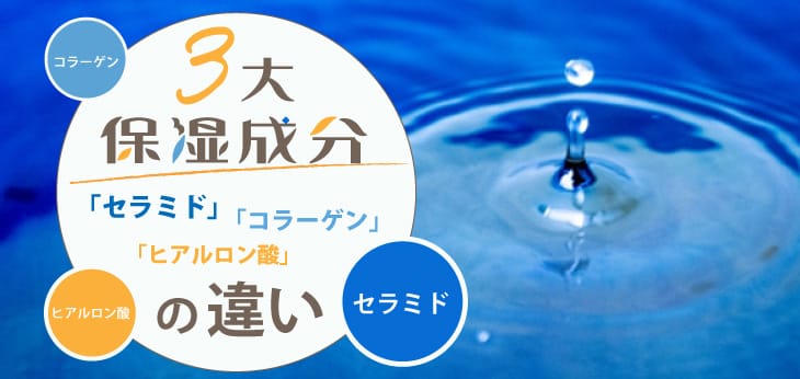 3大保湿成分セラミドコラーゲンヒアルロン酸の違い