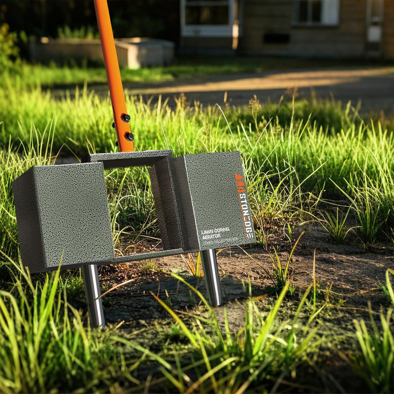 Lawn core aeration process improving soil conditions