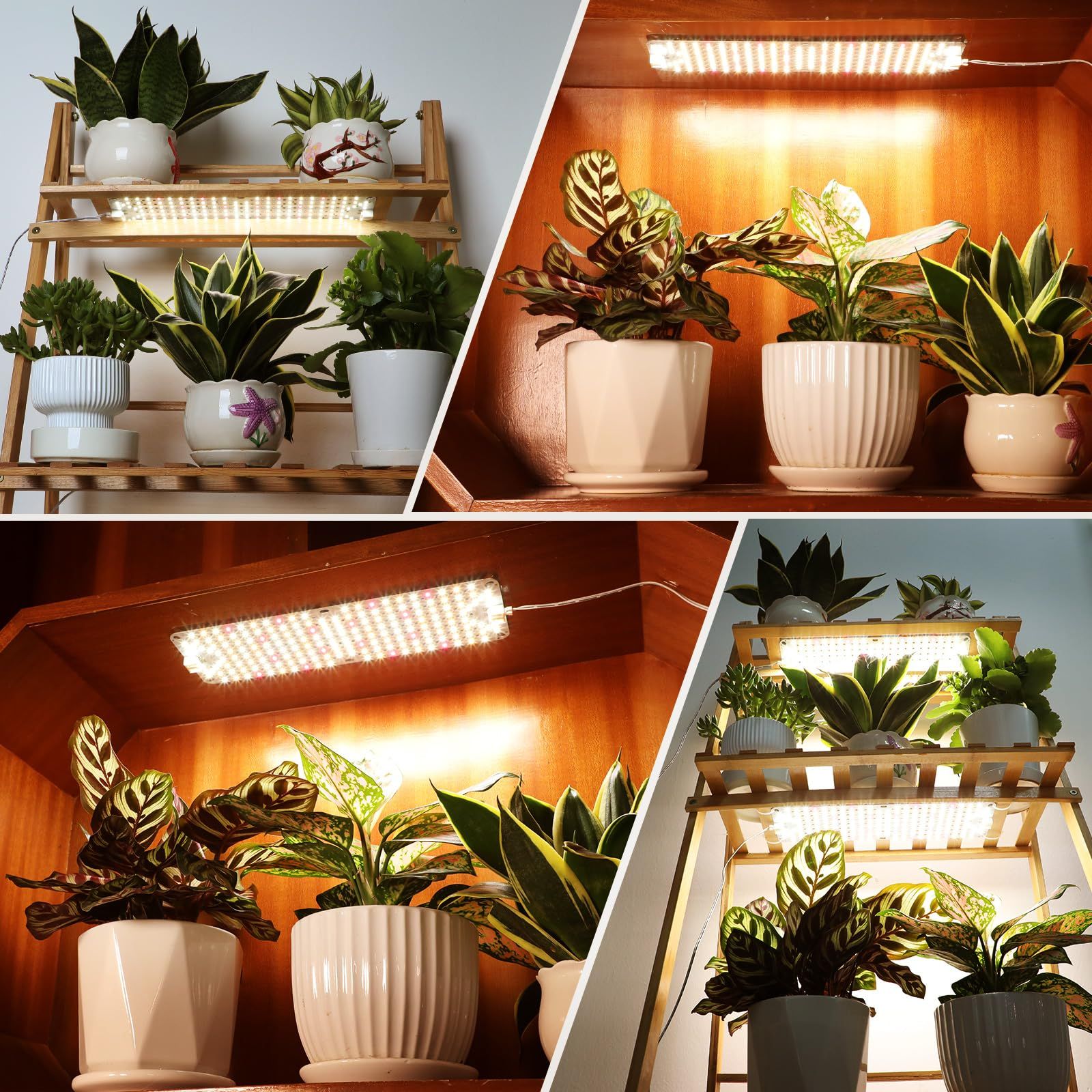 FECiDA 4-Pack Panel Grow Lights for under cabinet plants full spectrum 2026