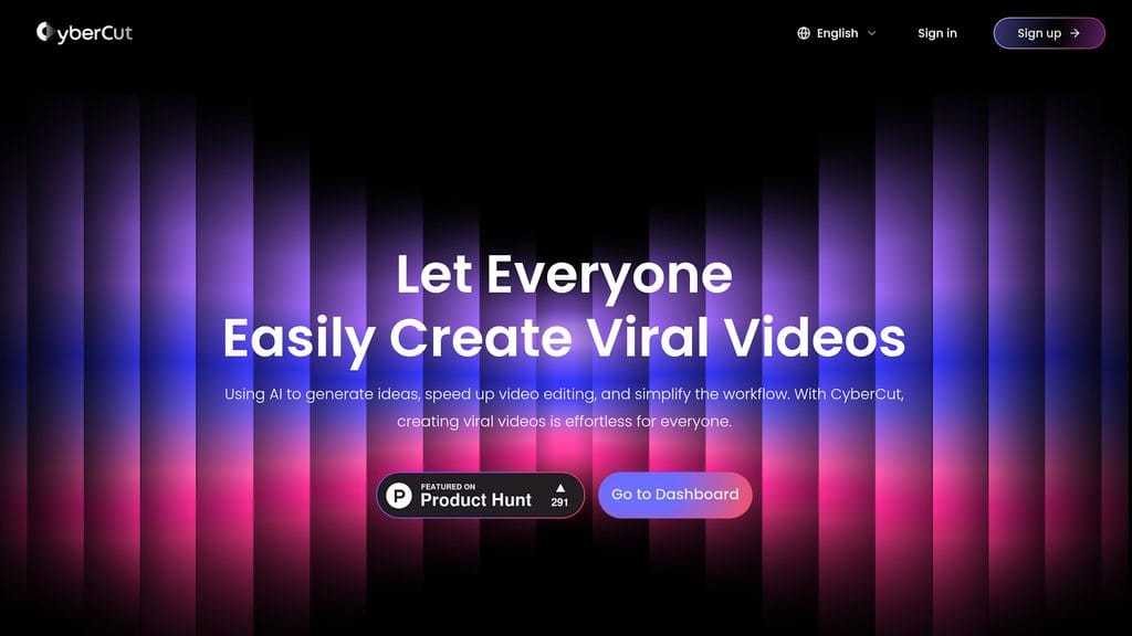 CyberCut AI Video Studio Interface