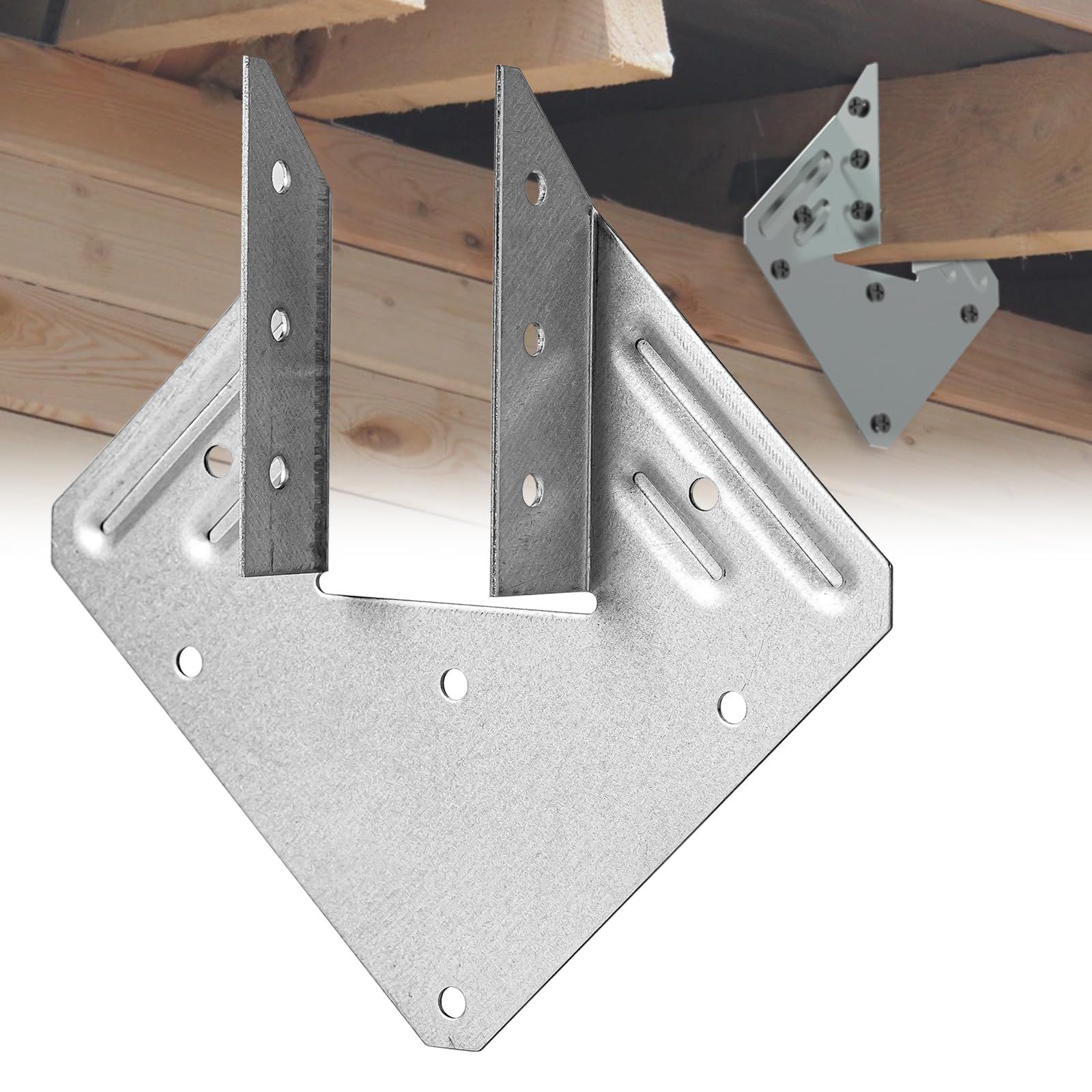 Hurricane straps installed on rafter connections