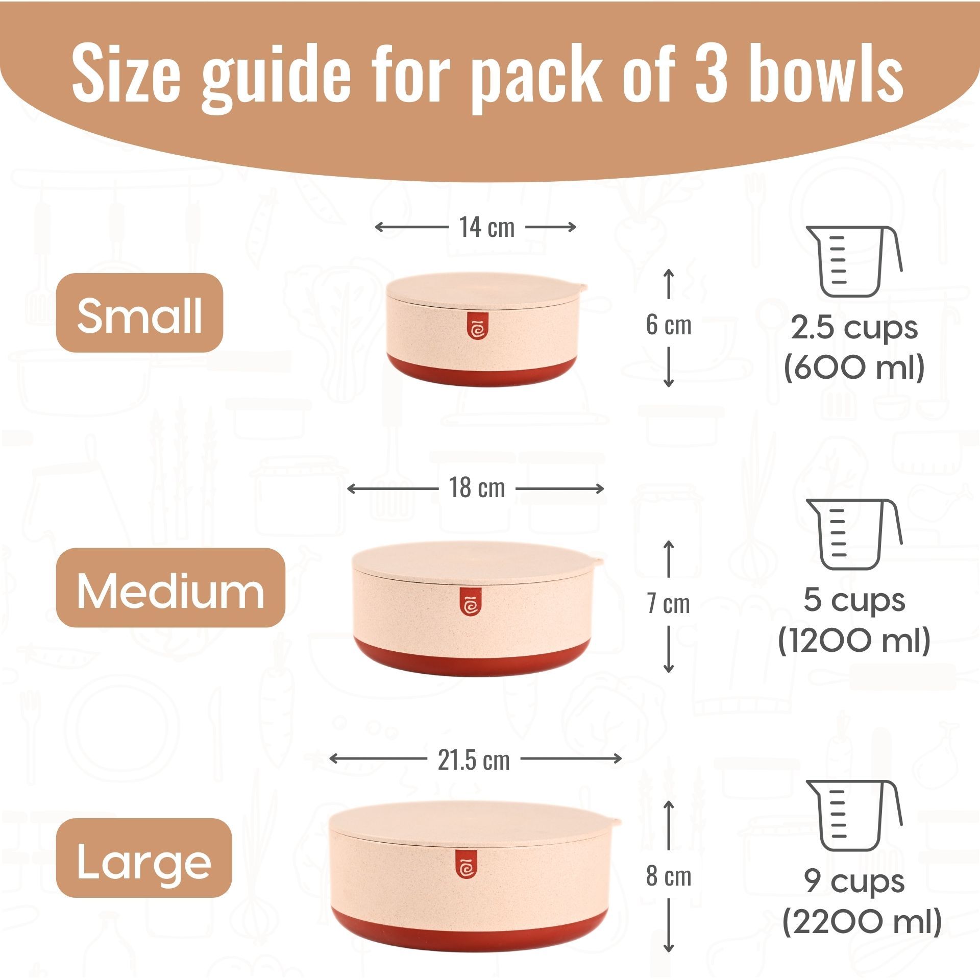 Terravo Storage Containers Pack of 3