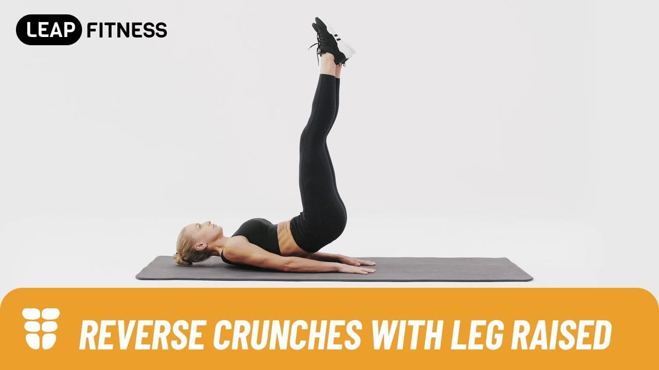 Reverse crunch exercise demonstration for lower abs