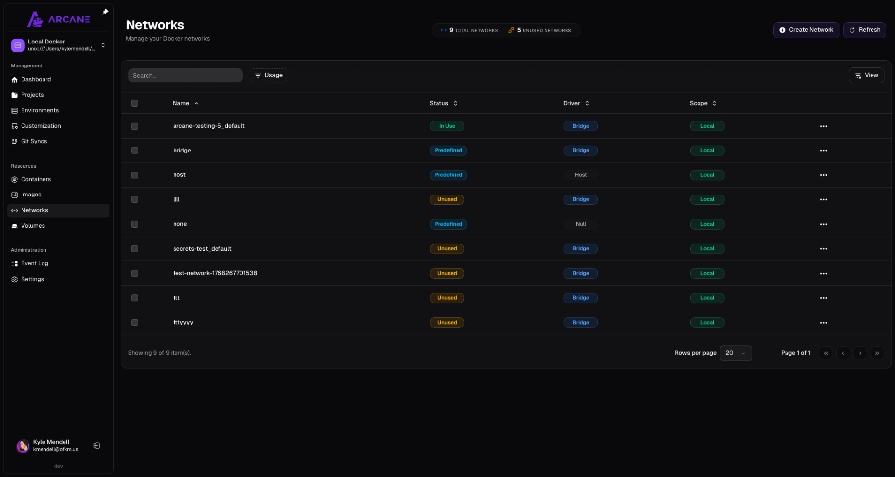 Arcane Network Management