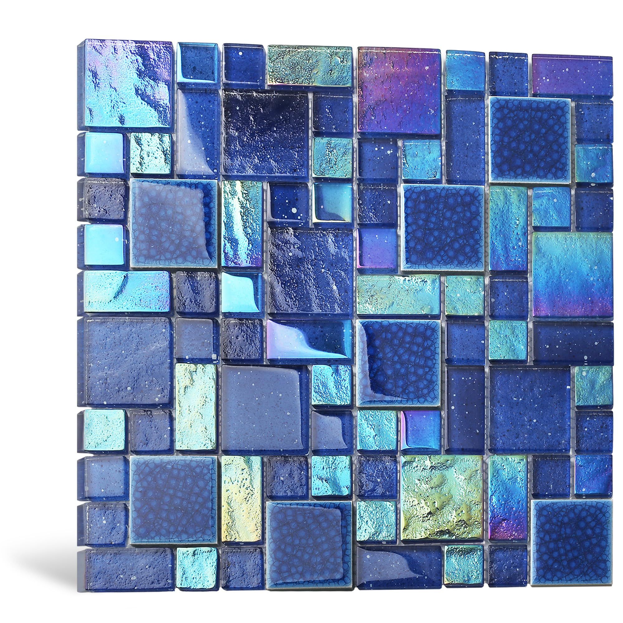 Blue glass pool mosaic