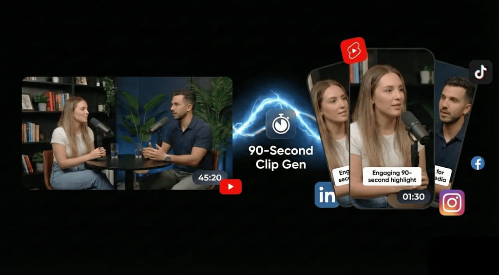 ReelifyAI interface showing processing workflow
