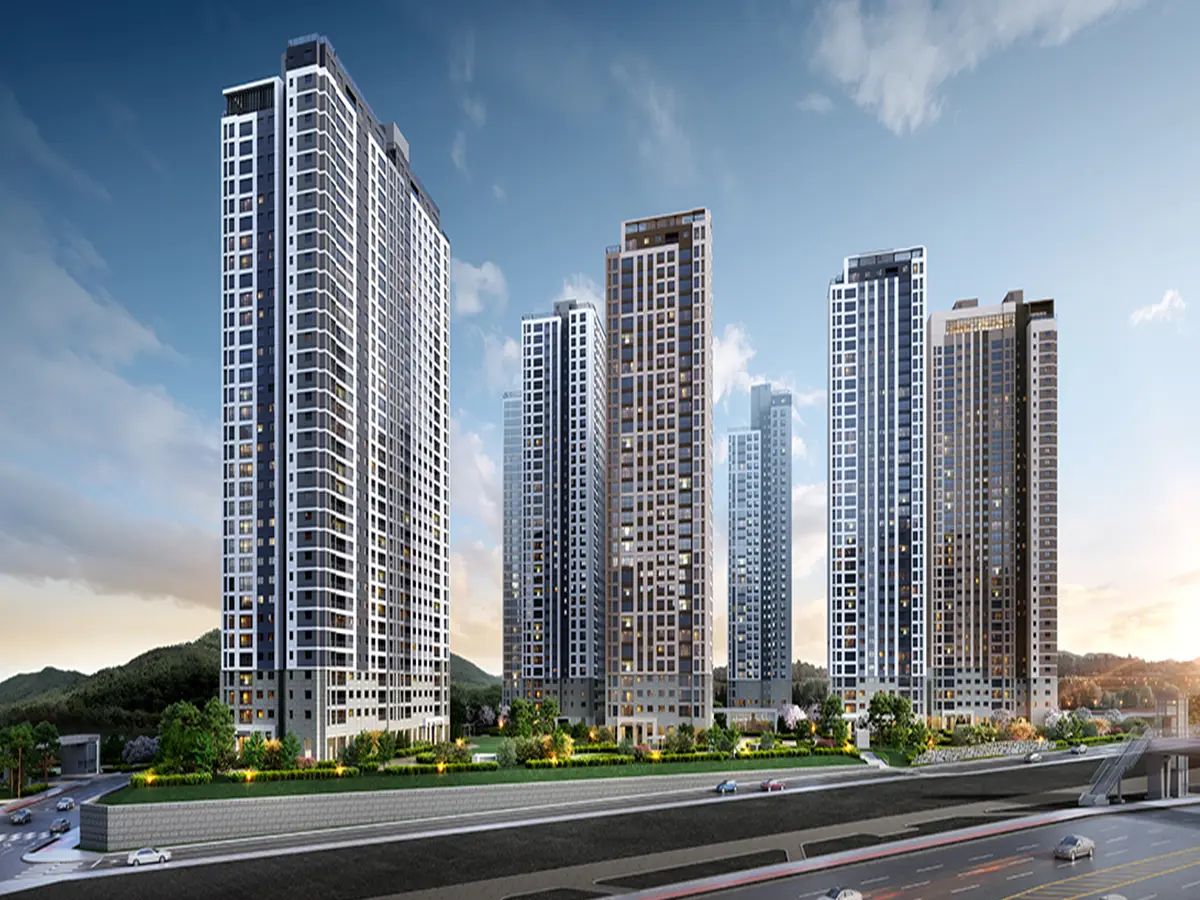 아산탕정자이 1차 퍼스트시티 GS건설 797세대 조감도 단지배치도