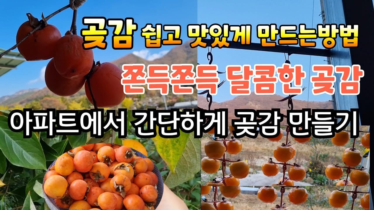 아파트에서 곶감 만들기