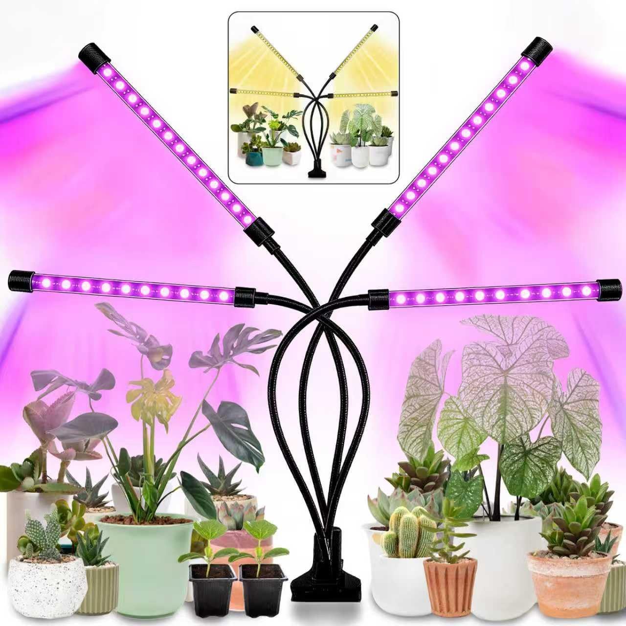 LEOTER Grow Light 80 LED full spectrum gooseneck for indoor plants