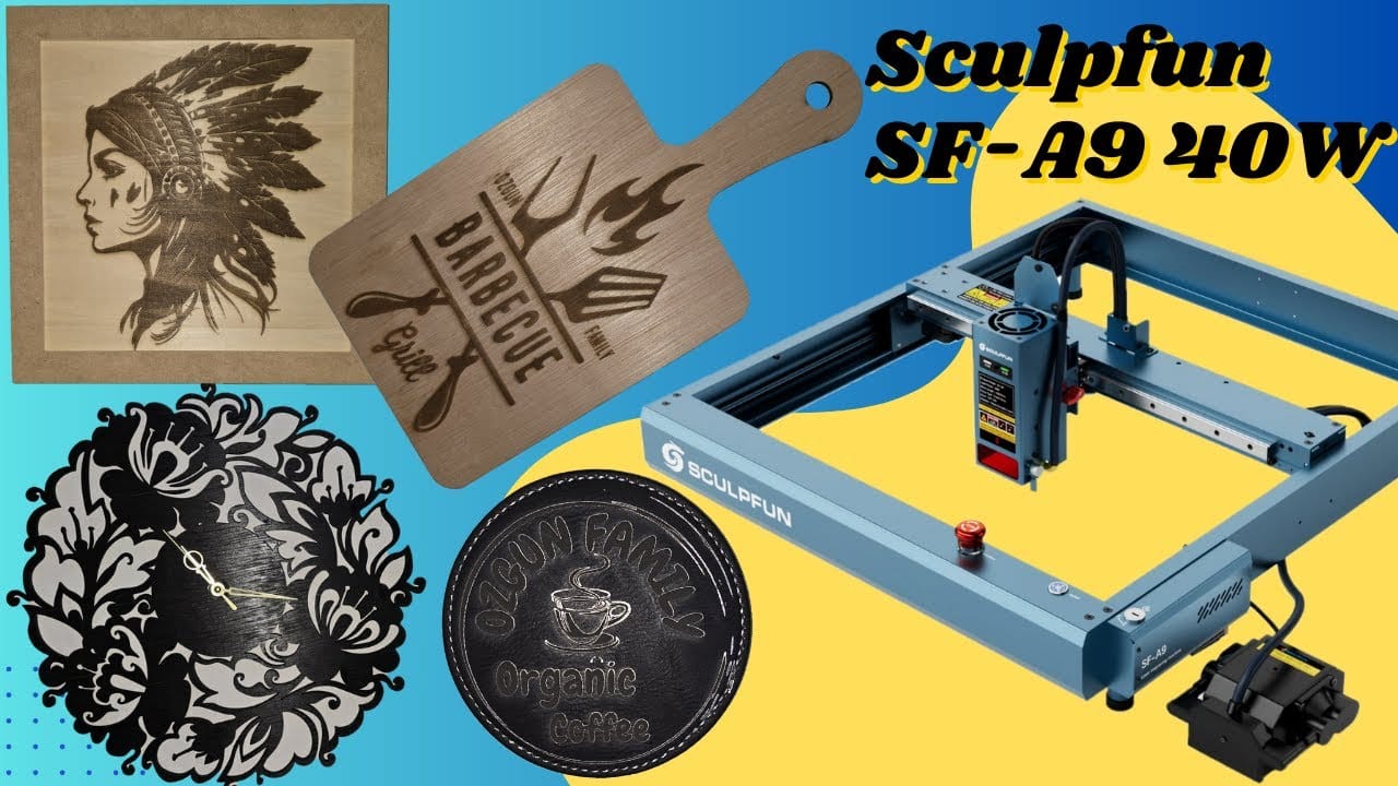 Sculpfun SF-A9 40W Laser Engraver from official product page