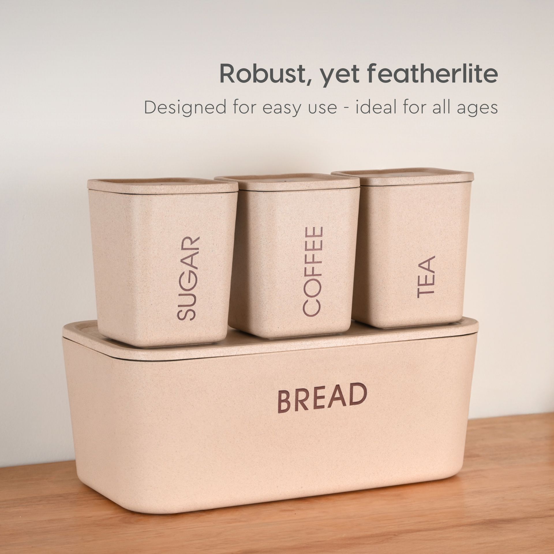 Kitchen Storage Jars & Bread Box Set