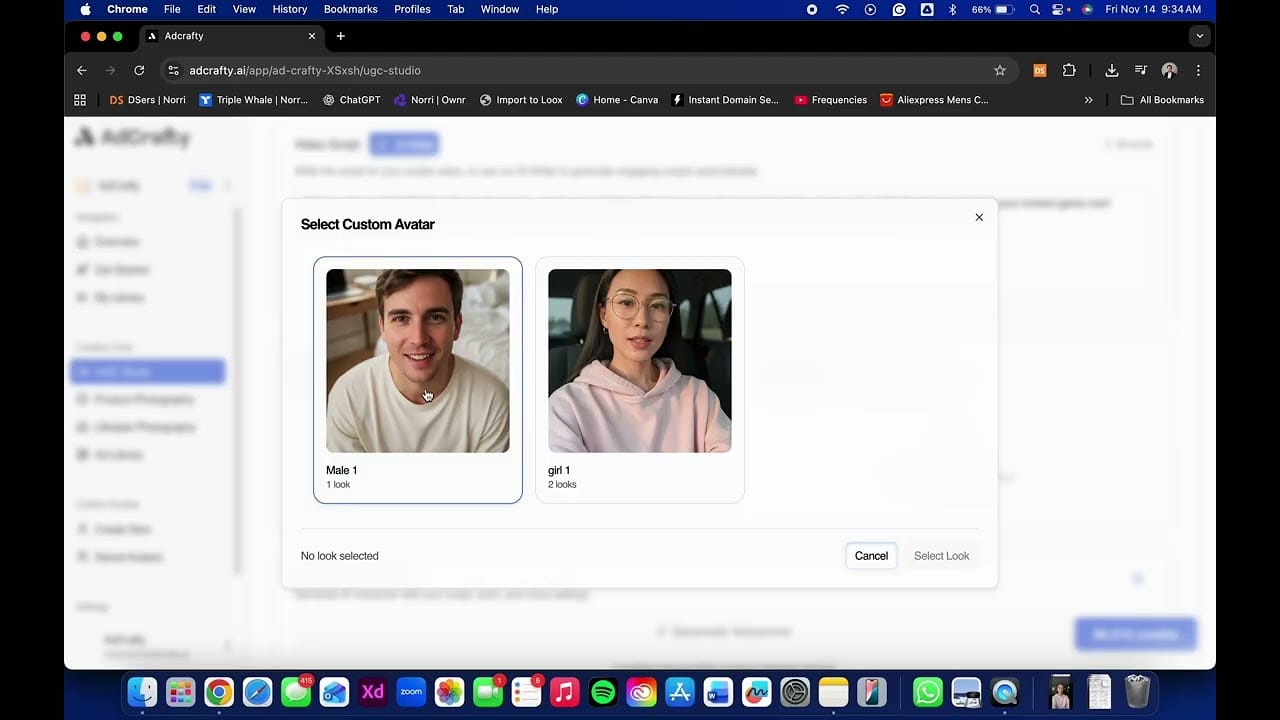 AdCrafty AI Dashboard Interface