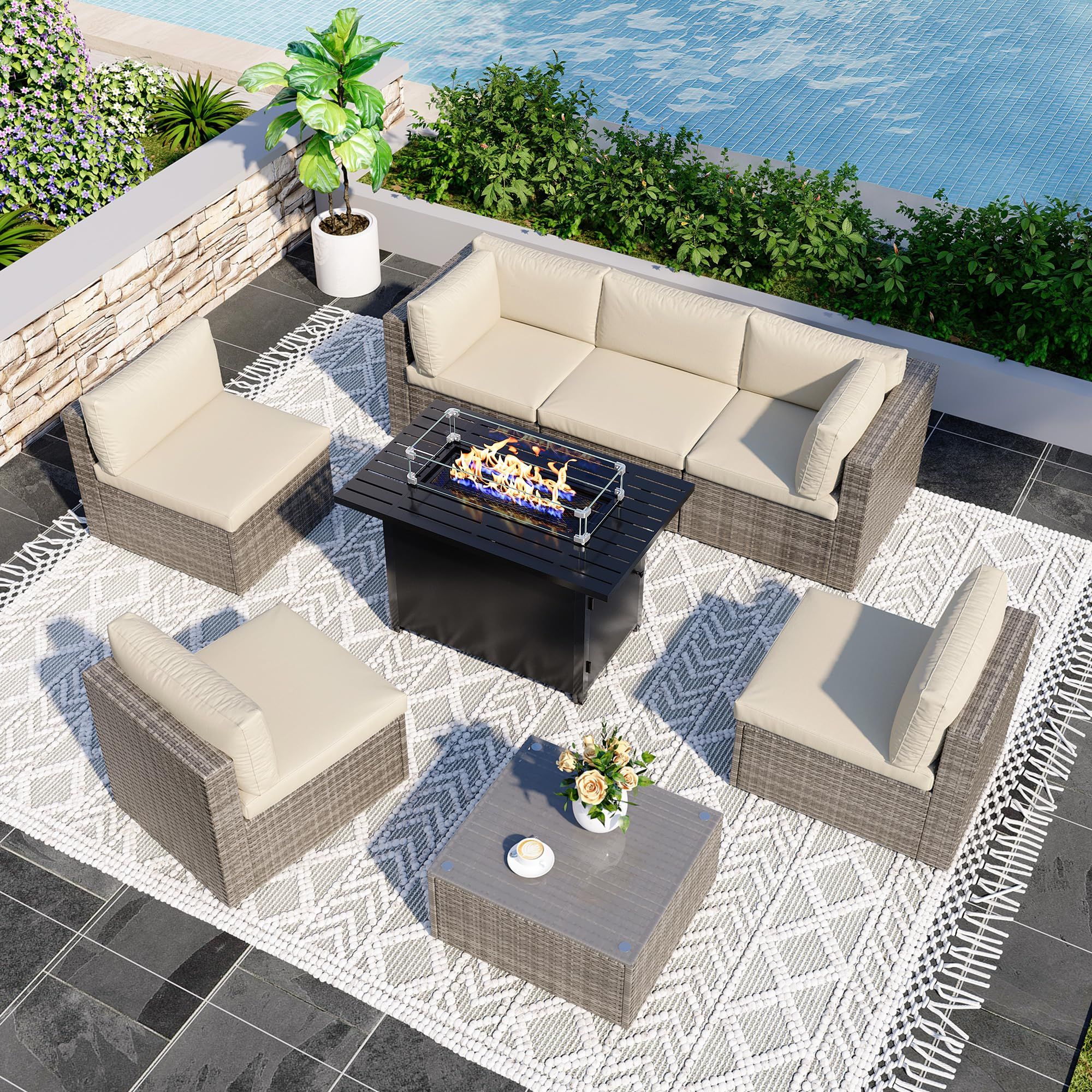 Sectional seating arrangement detail