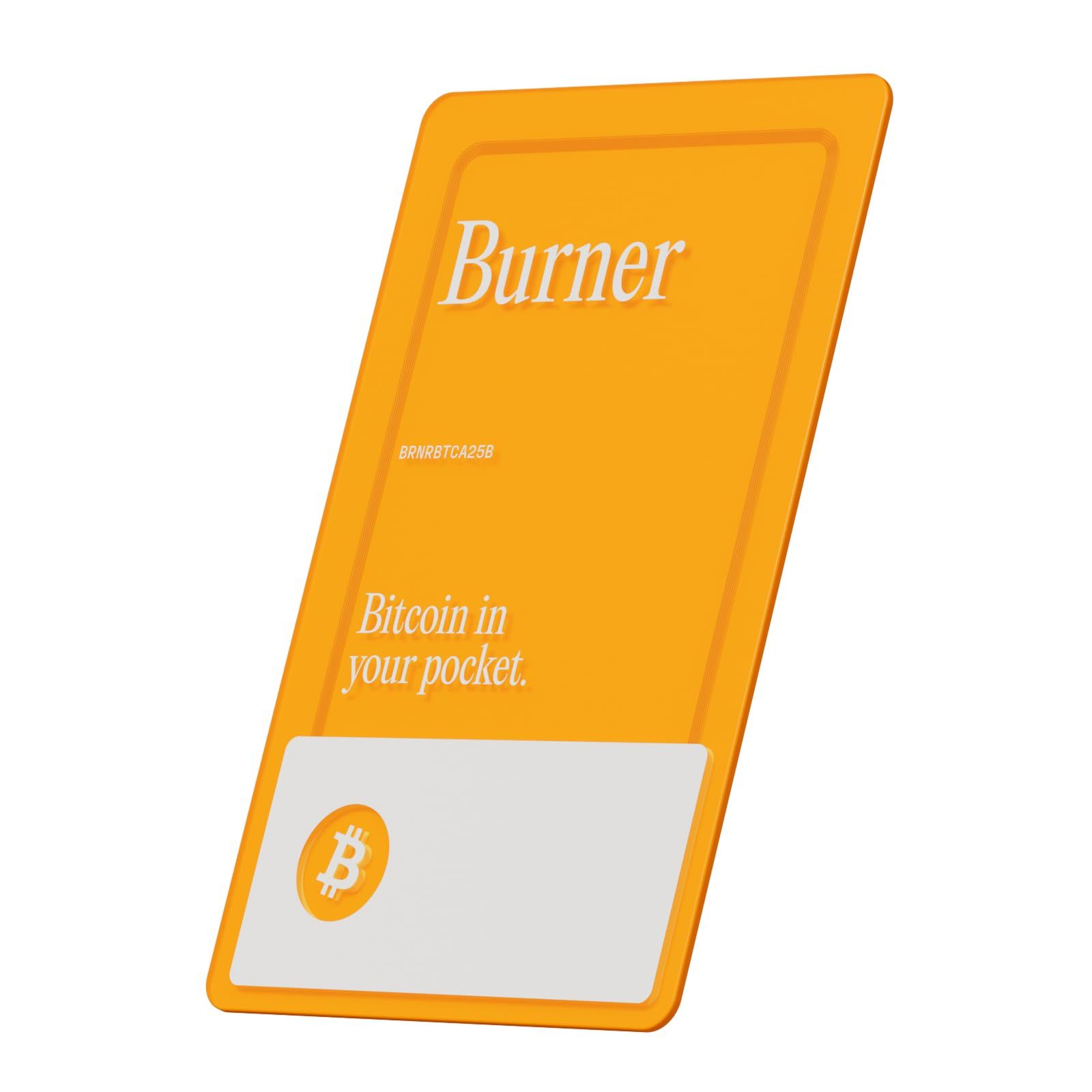 Burner Bitcoin physical hardware wallet card