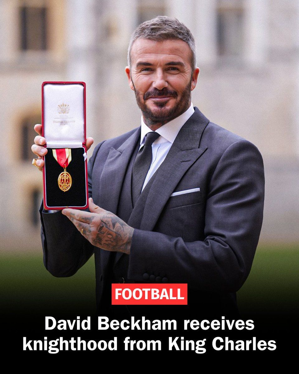 Sir David Beckham with wife Victoria and parents at Windsor Castle