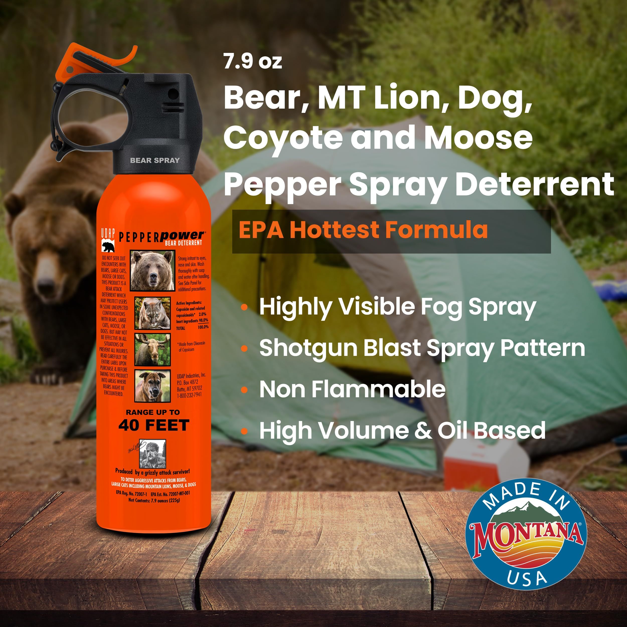 UDAP Pepper Power 熊撃退スプレー